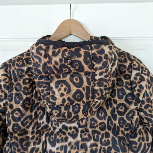 TNA Aritzia The Little Puff Leopard Lightweight Duck Down Packable Jacket Small - Picture 3 of 5